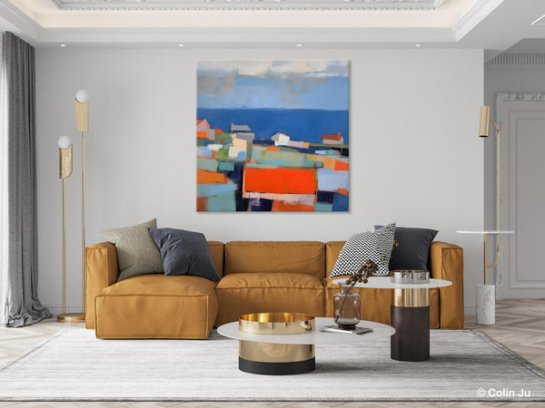 Large Art Painting for Living Room, Original Landscape Canvas Art, Oversized Landscape Wall Art Paintings, Contemporary Acrylic Painting on Canvas-artworkcanvas