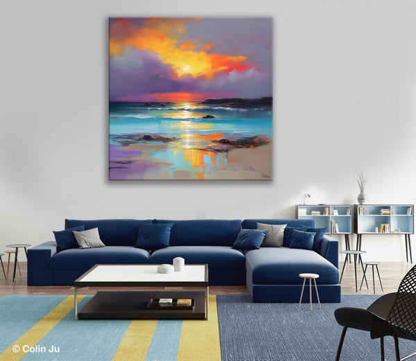 Abstract Landscape Painting for Living Room, Original Landscape Wall Art, Landscape Oil Paintings, Landscape Canvas Art, Hand Painted Canvas Art-artworkcanvas