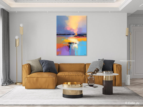 Canvas Painting for Bedroom, Landscape Canvas Painting, Abstract Landscape Painting, Original Landscape Art, Large Wall Art Paintings for Living Room-artworkcanvas