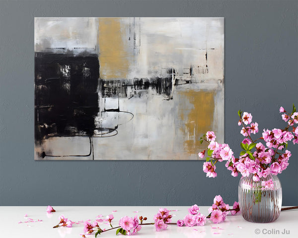 Simple Modern Art, Contemporary Acrylic Paintings, Oversized Paintings on Canvas, Large Original Abstract Wall Art, Large Canvas Paintings for Bedroom-artworkcanvas