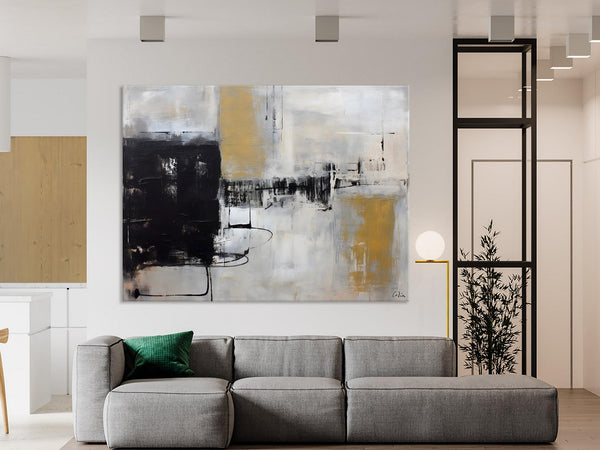 Simple Modern Art, Contemporary Acrylic Paintings, Oversized Paintings on Canvas, Large Original Abstract Wall Art, Large Canvas Paintings for Bedroom-artworkcanvas