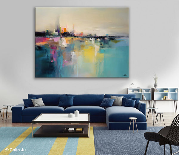 Acrylic Painting on Canvas, Original Landscape Paintings, Landscape Canvas Paintings for Living Room, Extra Large Modern Wall Art Paintings-artworkcanvas