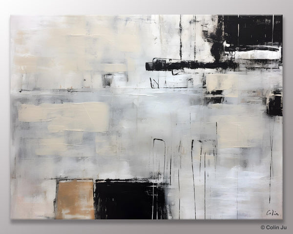 Large Original Abstract Wall Art, Simple Modern Art, Contemporary Acrylic Paintings, Oversized Paintings on Canvas, Large Canvas Paintings for Living Room-artworkcanvas