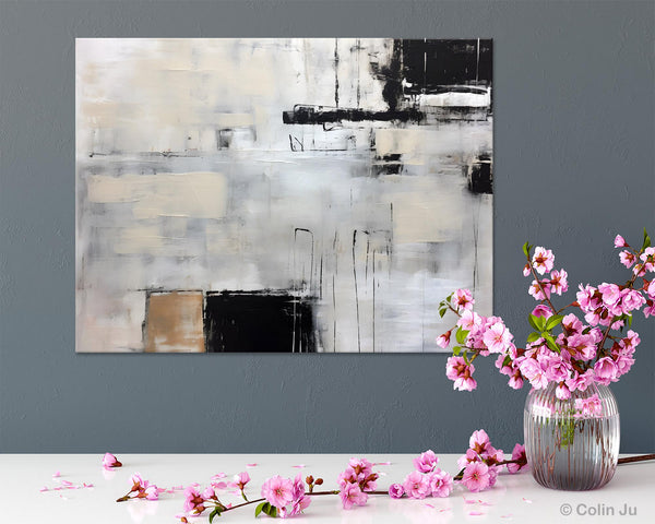 Large Original Abstract Wall Art, Simple Modern Art, Contemporary Acrylic Paintings, Oversized Paintings on Canvas, Large Canvas Paintings for Living Room-artworkcanvas