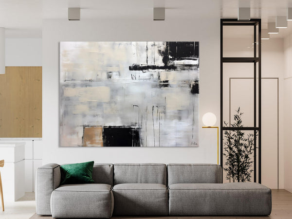 Large Original Abstract Wall Art, Simple Modern Art, Contemporary Acrylic Paintings, Oversized Paintings on Canvas, Large Canvas Paintings for Living Room-artworkcanvas