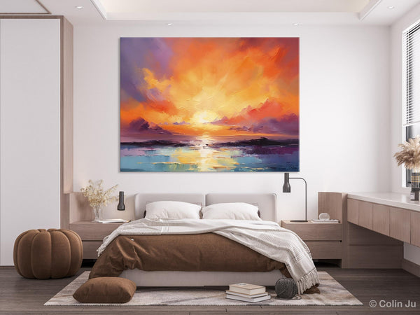 Large Art Painting for Living Room, Original Landscape Canvas Art, Oversized Landscape Wall Art Paintings, Contemporary Acrylic Painting on Canvas-artworkcanvas