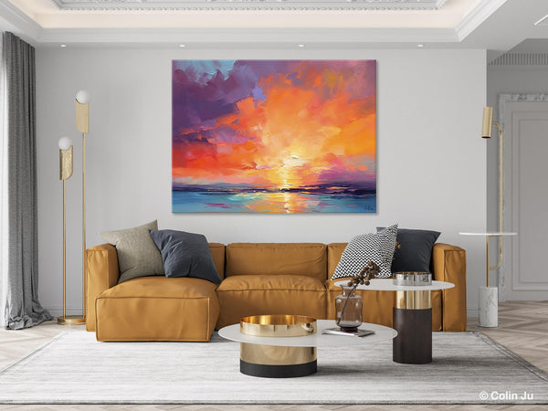 Landscape Acrylic Art, Large Abstract Painting for Living Room, Original Abstract Wall Art, Landscape Canvas Art, Hand Painted Canvas Art-artworkcanvas
