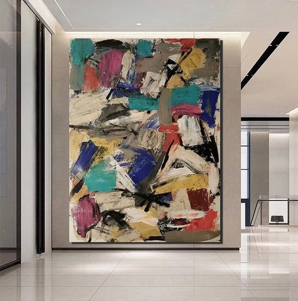Large Abstract Paintings, Contemporary Acrylic Wall Art Ideas, Large Paintings for Living Room, Simple Modern Art, Modern Canvas Painting-artworkcanvas