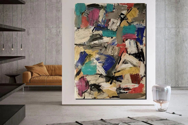 Large Abstract Paintings, Contemporary Acrylic Wall Art Ideas, Large Paintings for Living Room, Simple Modern Art, Modern Canvas Painting-artworkcanvas