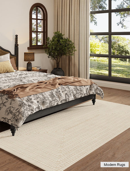 Bedroom Modern Floor Rugs, Modern Area Rug for Living Room, Large Area Rugs for Office, Mid Century Contemporary Rugs under Sofa-artworkcanvas