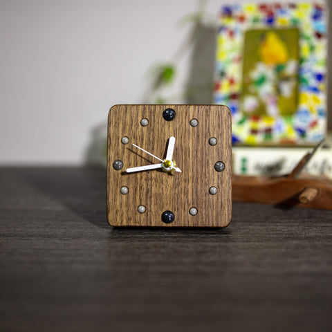 Artisan Black Walnut Wood Clock: Eco-Friendly Design for Country and Minimalist Homes - Handcrafted - Modern Home Decor - Perfect Gift
