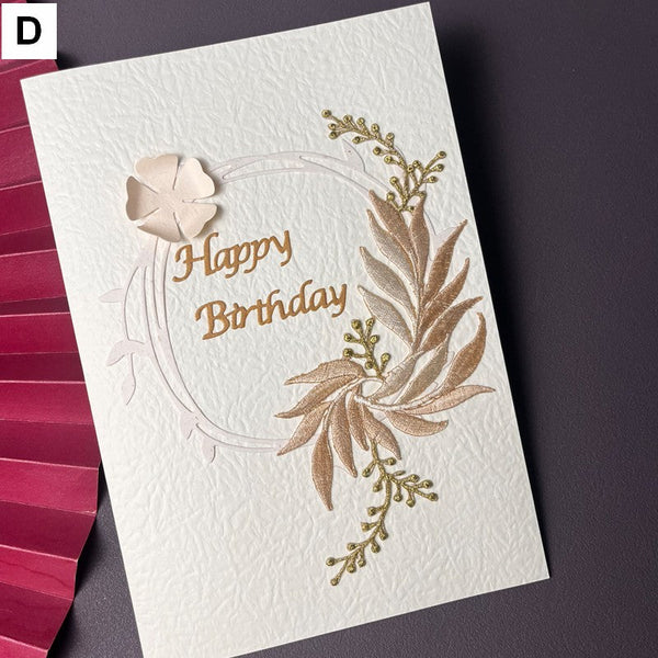 Beautiful Greeting Cards to Friends, Embroidery Greeting Cards, Creative Birthday Greeting Card, Original Handmade Embroidery Greeting Cards-artworkcanvas