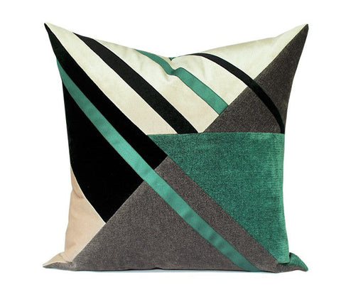 Simple Modern Pillows for Living Room, Decorative Pillows for Couch, Green Modern Sofa Pillows, Modern Sofa Pillows, Contemporary Throw Pillows-artworkcanvas