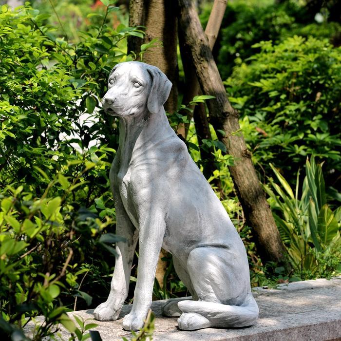 Large Dog Statue for Garden, Sitting Dog Statues, Pet Statue for Garde