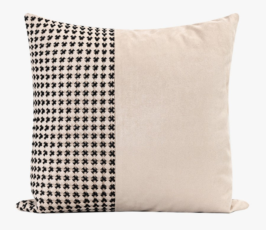 Simple Modern Sofa Throw Pillows, Beige Contemporary Throw Pillow