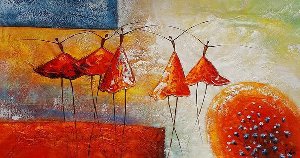 Simple Wall Art Ideas, Ballet Dancer Painting, Canvas Painting for Sale, Buy Abstract Painting Online, Acrylic Painting for Bedroom-artworkcanvas