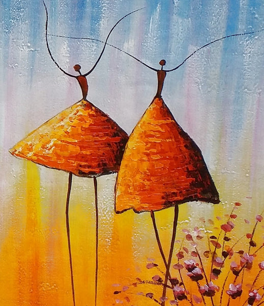 Wall Art Paintings, Paintings for Bedroom, Canvas Abstract Painting, Large Painting for Sale, Ballet Dancer Painting, Abstract Canvas Painting-artworkcanvas