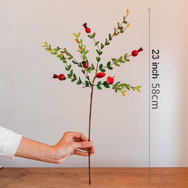 Pomegranate Branch, Beautiful Flower Arrangement Ideas for Home Decoration, Table Centerpiece, Artificial Fruit Plants, Spring Artificial Floral for Dining Room-artworkcanvas