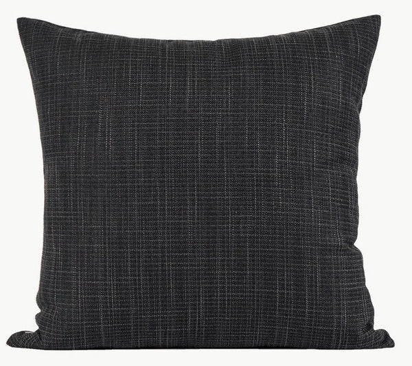 Geometric Square Modern Throw Pillows for Couch, Abstract Black Decorative Throw Pillows, Large Contemporary Throw Pillow for Interior Design-artworkcanvas