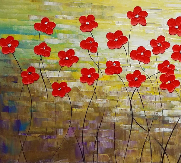 Spring Flower Painting, Original Wall Art, Art Painting, Large Art, Canvas Art, Wall Art, Original Artwork, Canvas Painting, 345-artworkcanvas