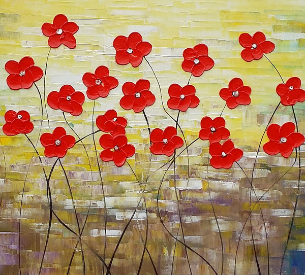 Spring Flower Painting, Original Wall Art, Art Painting, Large Art, Canvas Art, Wall Art, Original Artwork, Canvas Painting, 345-artworkcanvas