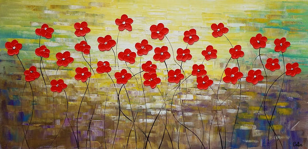 Spring Flower Painting, Original Wall Art, Art Painting, Large Art, Canvas Art, Wall Art, Original Artwork, Canvas Painting, 345-artworkcanvas