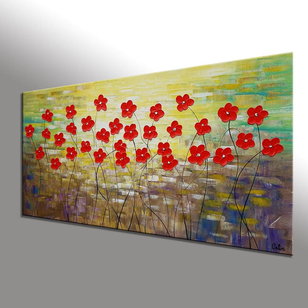 Spring Flower Painting, Original Wall Art, Art Painting, Large Art, Canvas Art, Wall Art, Original Artwork, Canvas Painting, 345-artworkcanvas