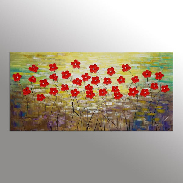 Spring Flower Painting, Original Wall Art, Art Painting, Large Art, Canvas Art, Wall Art, Original Artwork, Canvas Painting, 345-artworkcanvas