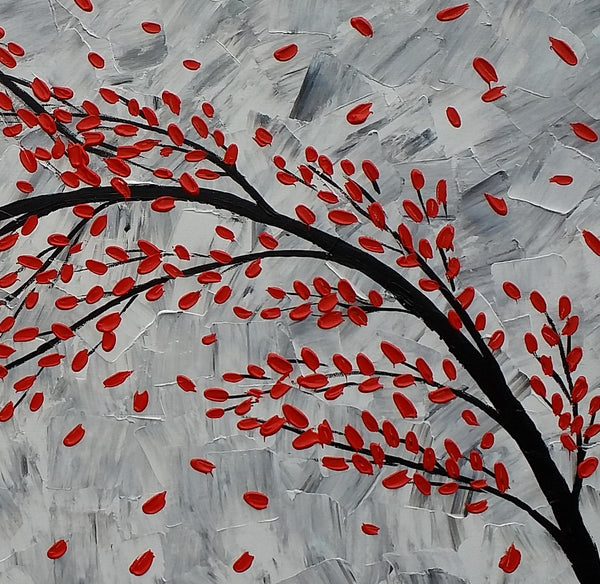 Abstract Painting Love, Love Birds Painting, Original Art Painting-artworkcanvas