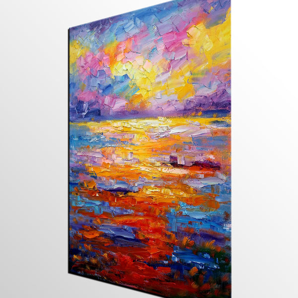 Large Oil Painting on Canvas, Abstract Canvas Paintings,, Custom Abstract Wall Art Painting, Canvas Painting for Living Room-artworkcanvas