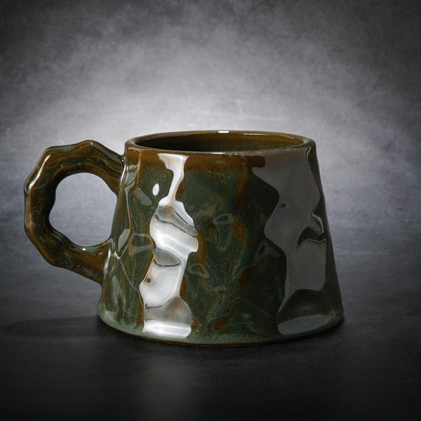 Ceramic Coffee Mug, Large Capacity Coffee Cups, Large Handmade Pottery Coffee Cup, Large Tea Cup, Black Coffee Cup-artworkcanvas