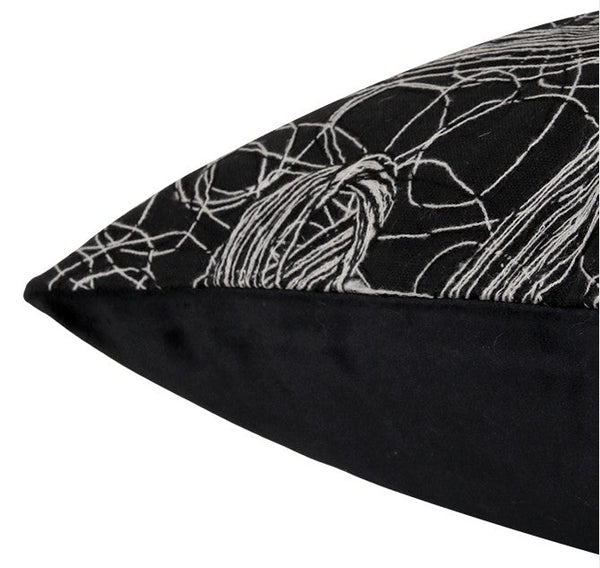 Decorative Pillow for Interior Design, Black Modern Throw Pillows, Simple Modern Throw Pillow for Couch, Modern Sofa Pillow Covers-artworkcanvas