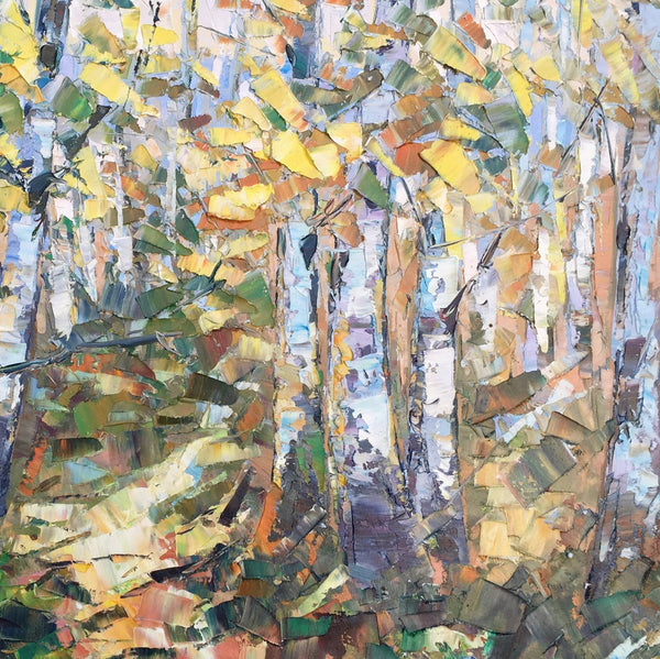 Autumn Forest Art, Abstract Painting, Landscape Painting, Canvas Wall Art, Oil Painting-artworkcanvas