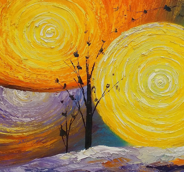 Tree of Life Painting, Kitchen Wall Art, Original Painting, Heavy Texture Art, Original Art for Sale-artworkcanvas