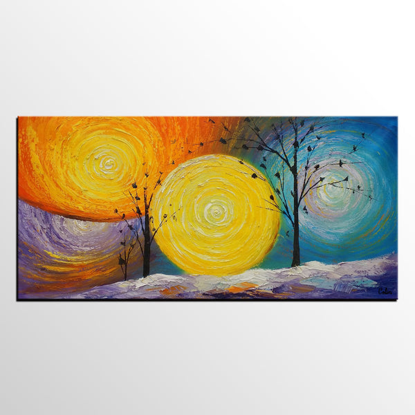 Tree of Life Painting, Kitchen Wall Art, Original Painting, Heavy Texture Art, Original Art for Sale-artworkcanvas