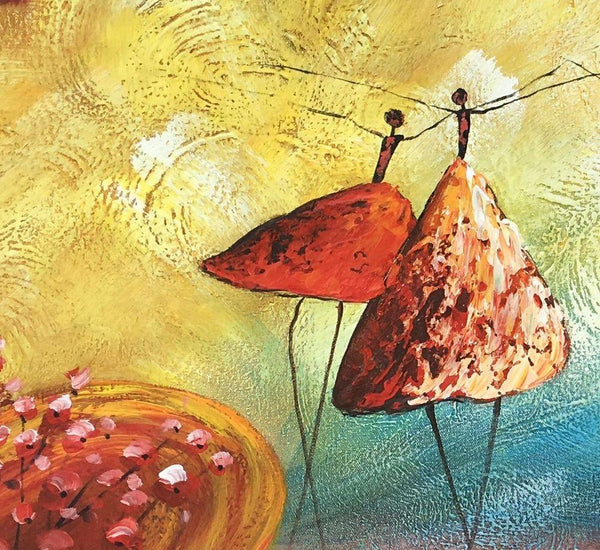 Simple Modern Painting, Ballet Dancer Painting, Acrylic Painting for Sale, Abstract Painting for Bedroom, Buy Wall Art Online-artworkcanvas