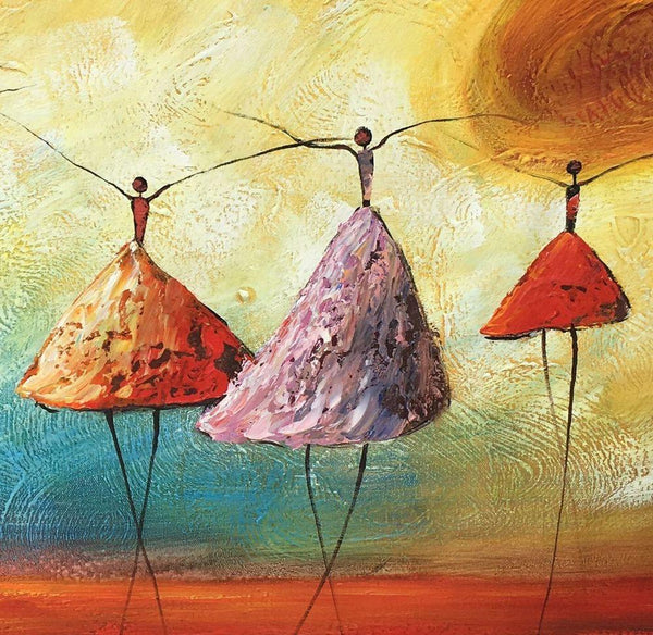 Simple Modern Painting, Ballet Dancer Painting, Acrylic Painting for Sale, Abstract Painting for Bedroom, Buy Wall Art Online-artworkcanvas