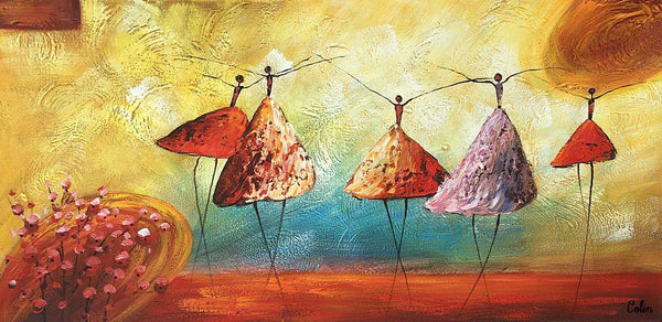 Simple Modern Painting, Ballet Dancer Painting, Acrylic Painting for Sale, Abstract Painting for Bedroom, Buy Wall Art Online-artworkcanvas