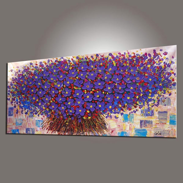 Abstract Painting, Bedroom Wall Art, Flower Painting, Abstract Painting, Abstract Art, Canvas Art, Wall Art, Original Painting, 442-artworkcanvas