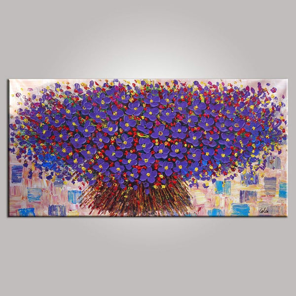 Abstract Painting, Bedroom Wall Art, Flower Painting, Abstract Painting, Abstract Art, Canvas Art, Wall Art, Original Painting, 442-artworkcanvas