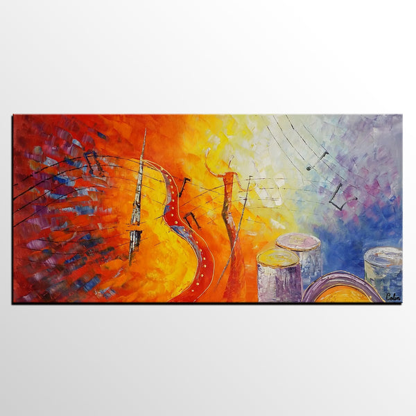 Violin Music Painting, Canvas Painting, Abstract Art, Art Painting, Abstract Painting-artworkcanvas