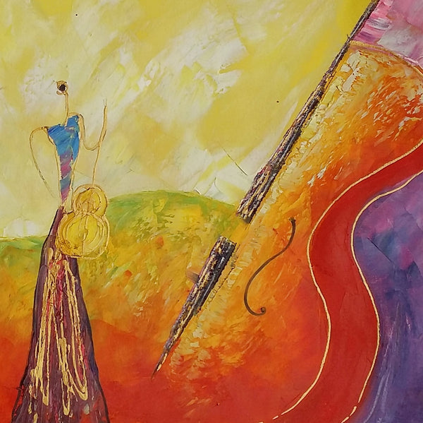 Acrylic Art, Abstract Art, Large Art, Singer Music Painting, Modern Art, Contemporary Art-artworkcanvas