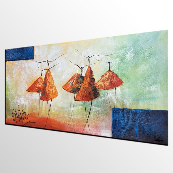 Acrylic Painting for Sale, Modern Wall Art Ideas, Contemporary Painting, Ballet Dancer Paintings, Paintings for Dining Room, Abstract Acrylic Painting-artworkcanvas
