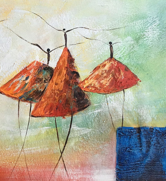 Acrylic Painting for Sale, Modern Wall Art Ideas, Contemporary Painting, Ballet Dancer Paintings, Paintings for Dining Room, Abstract Acrylic Painting-artworkcanvas