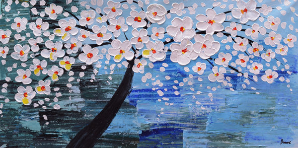 Abstract Painting, Canvas Art, Flower Tree Painting, Acrylic Painting, Home Art, Wall Art, Original Artwork, Kitchen Art, 494-artworkcanvas