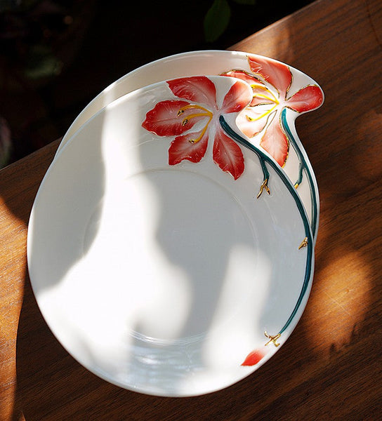 Afternoon British Tea Cups, Creative Bone China Porcelain Tea Cup Set, Traditional English Tea Cups and Saucers, Unique Ceramic Coffee Cups-artworkcanvas