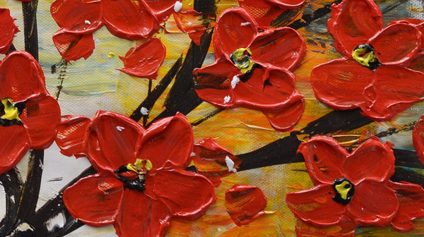 Wall Painting, Home Art, Canvas Art, Abstract Painting, Flower Tree Painting, Wall Art, Original Painting, Modern Art, 506-artworkcanvas