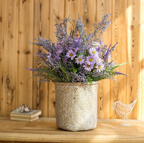Myosotis Lovegrass, Daisy, Salvia, Beautiful Spring Flower Arrangement for Living Room, Ctreative Modern Artificial Floral for Home Decoration-artworkcanvas