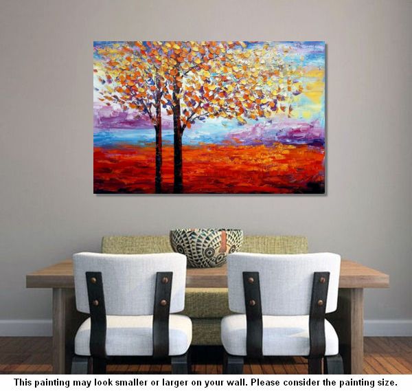 Landscape Painting, Tree Oil Painting, Canvas Art, Wall Art-artworkcanvas