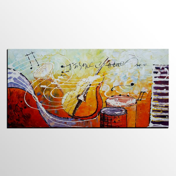 Violin Painting, Abstract Painting, Canvas Painting, Bedroom Wall Art, Art Painting-artworkcanvas